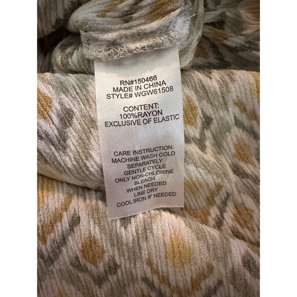 Market & Spruce Green and Yellow Smocked Geometric Dress Size S - Picture 8 of 8